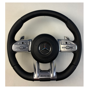 Premium real leather Mercedes compatible steering wheel LEA-008