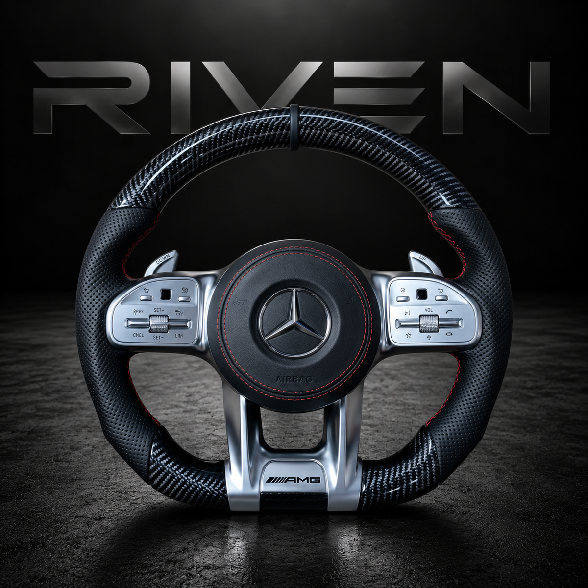 RIVEN carbon fibre steering wheel design CF-001
